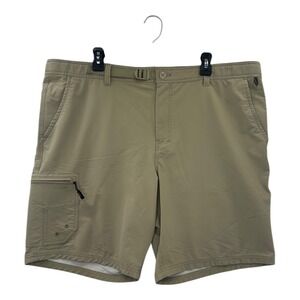 Realtree Fishing Cargo Shorts Khaki Mens XL 40 Nylon Polyester Spandex Outdoor